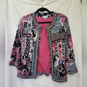 Joan Rivers Moroccan Flair Knit Jacket Size Medium QVC